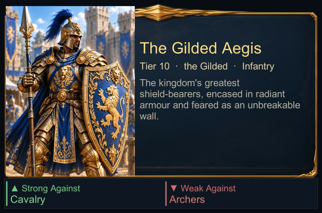 Infantry troop card, tier 10